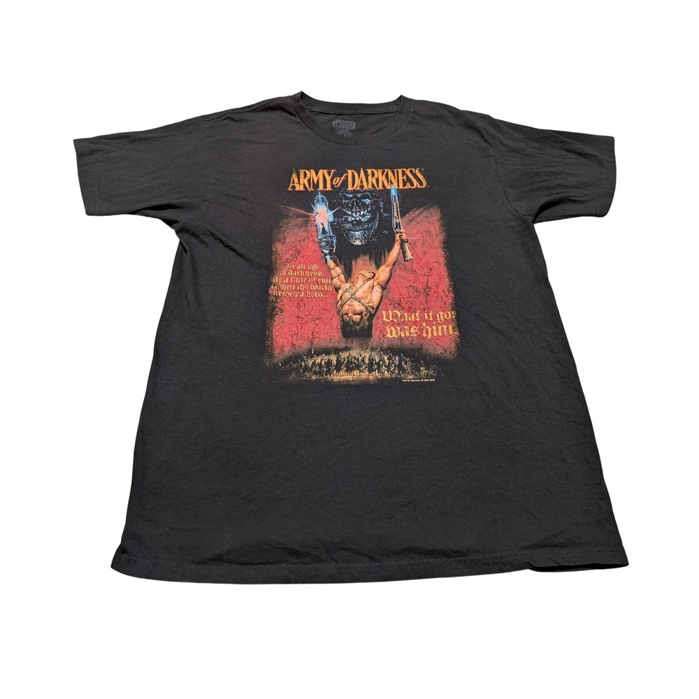American Classics T-Shirt Mens L Black Army of Darkness Evil Dead Horror Graphic